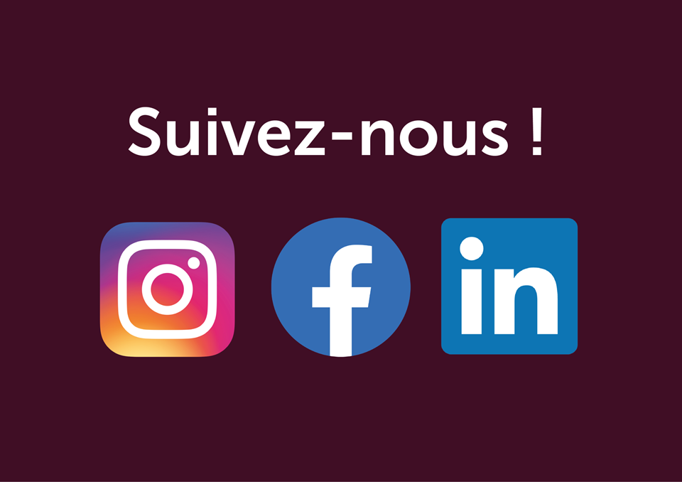 Suivez-nous sur nos réseaux sociaux ! 